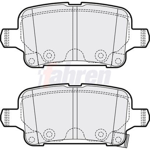 Fahren Rear Brake Pad Set fits Opel Astra K 2015-2021 1.0 1.2 1.4 1.5 1.6