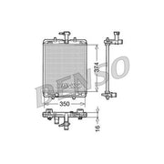 Denso Engine Radiator fits Citroën C1 2005-2014 1.0