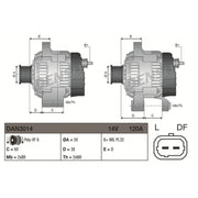 Denso Car Alternator 12V fits Dacia Duster 2010-2018 1.5