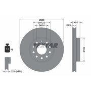 Textar 2 x Front Brake Discs 92120805-x2