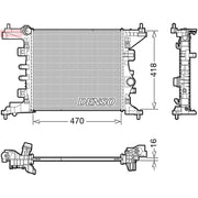 Denso Engine Radiator fits Opel Meriva B 2010-2017 1.4