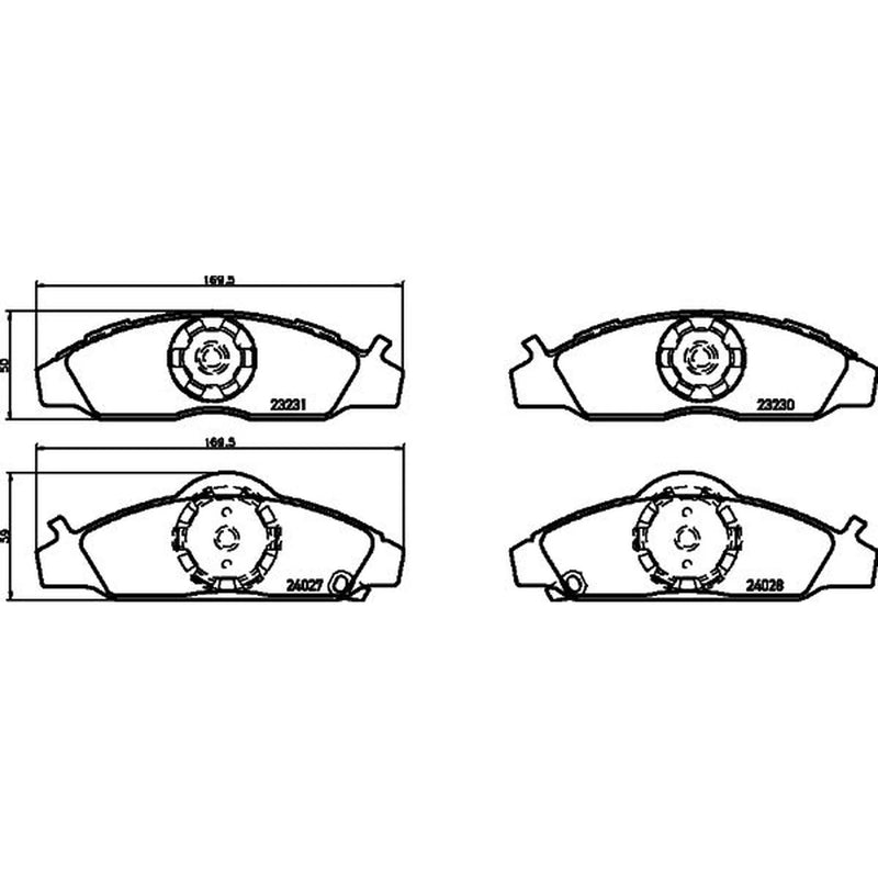 Mintex Front Brake Pad Set MDB2568