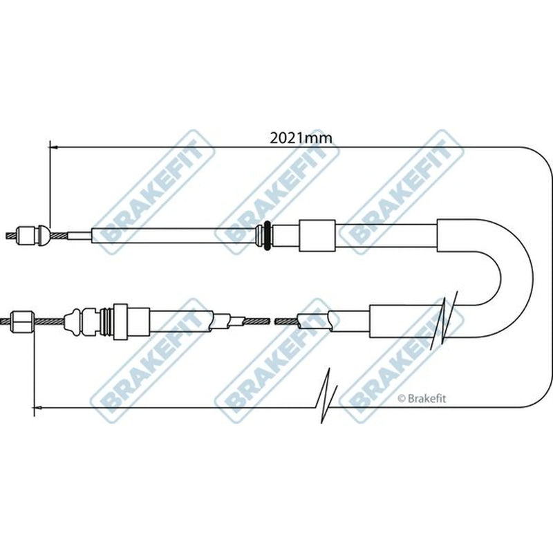 Apec Handbrake Cable Right Rear BBC3377
