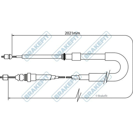 Apec Handbrake Cable Right Rear BBC3377