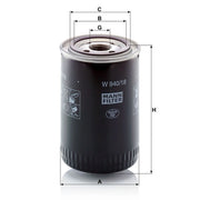 MANN-FILTER Engine Oil Filter W 940/18