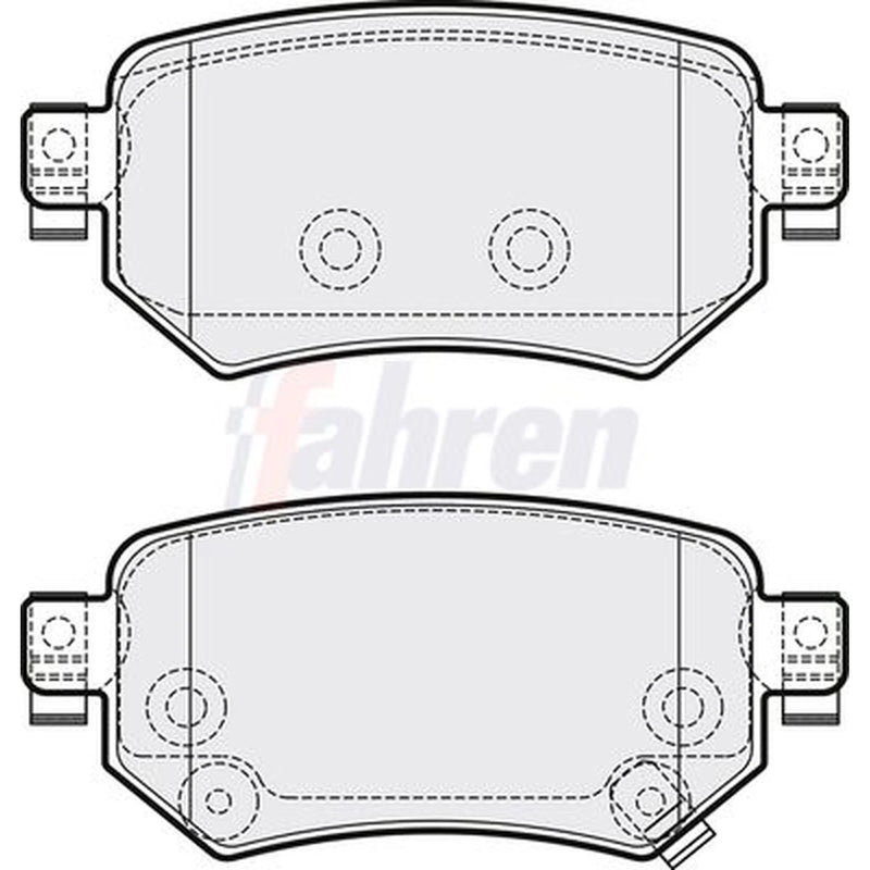 Fahren Rear Brake Pad Set FBP3782
