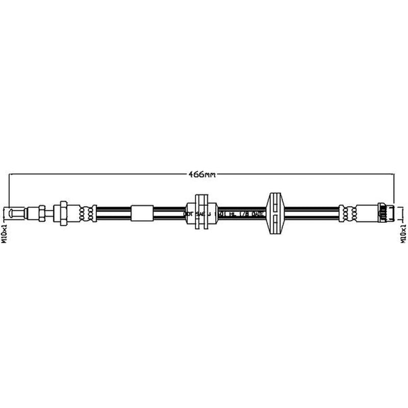 Juratek Brake Hydraulic Hose Line Right JBH1292