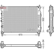 Denso Engine Radiator fits Opel Antara A 2010-2015 2.2