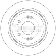 Borg & Beck 2 x Solid Rear Brake Discs BBD5615-x2