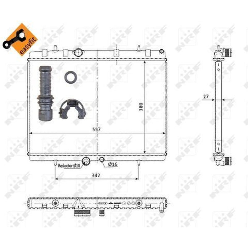 NRF Engine Radiator 50438