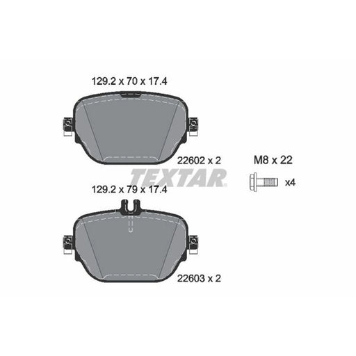 Textar Rear Brake Pad Set 2260201