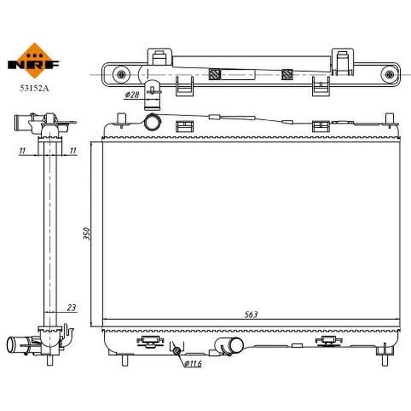 NRF Engine Radiator 53152A