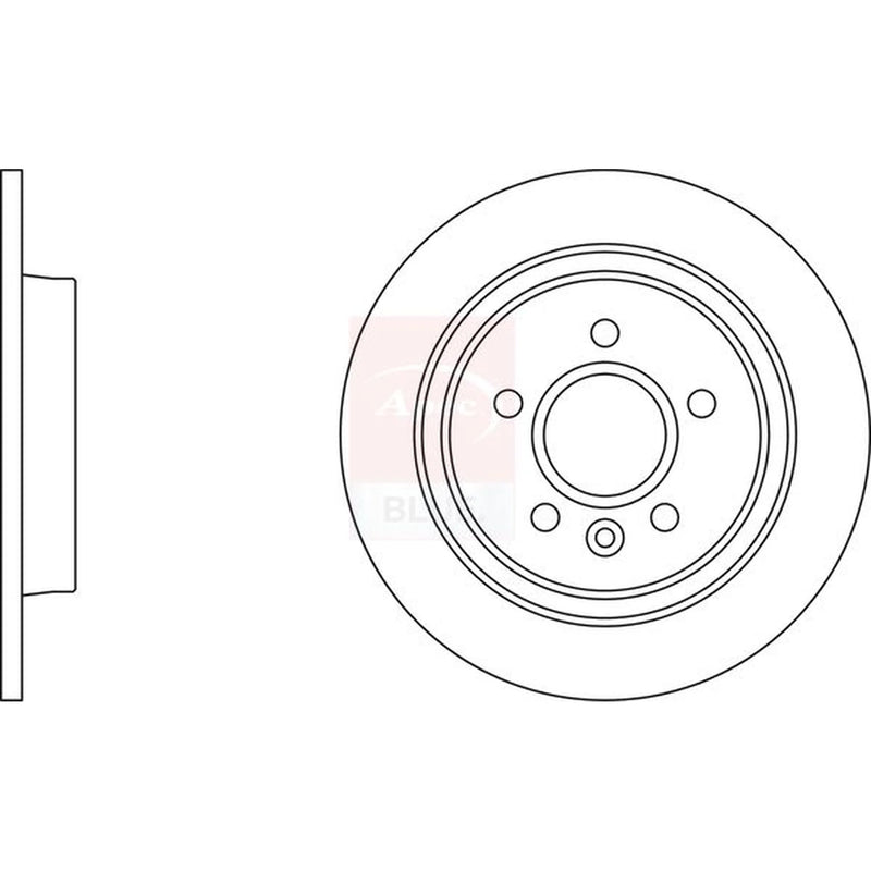 Apec 2 x Solid Rear Brake Discs SDK6741-x2