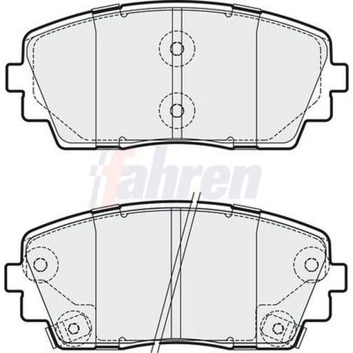 Fahren Front Brake Vented Discs & Pads fits Kia Picanto II 2011-2017 1.0 1.2
