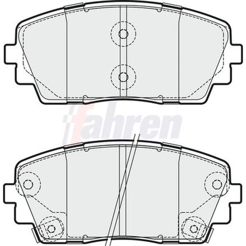 Fahren Front & Rear Pads fits Kia Picanto II 2011-2017 1.0 1.2