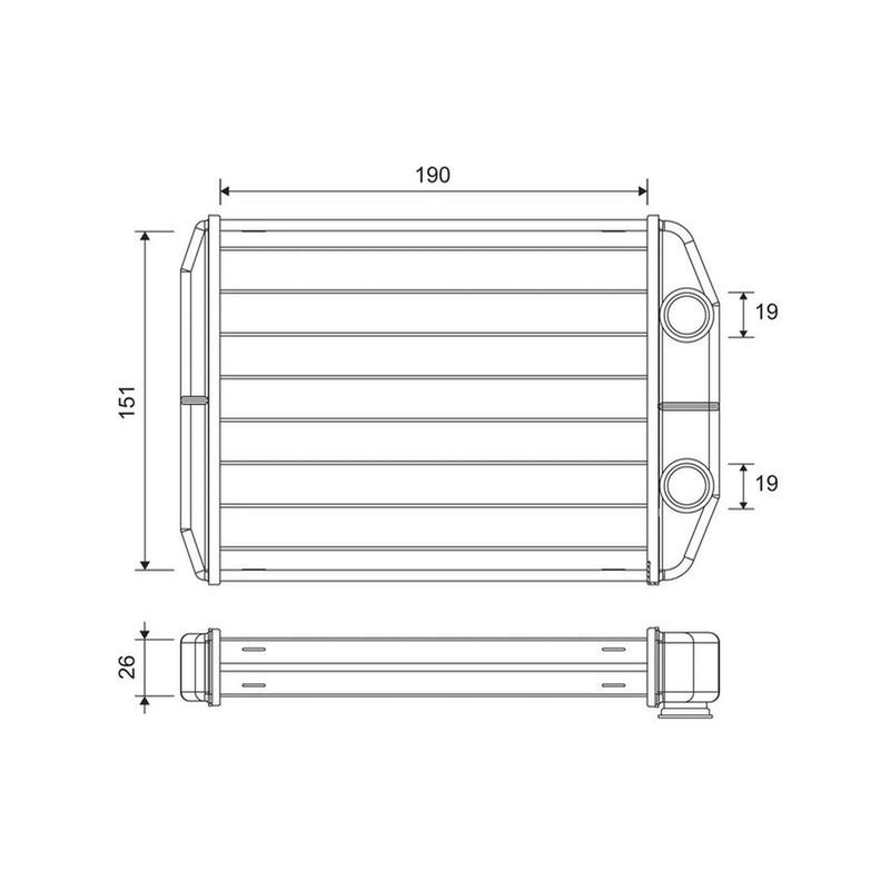 Valeo Heater Matrix Core Heat Exchanger 811622