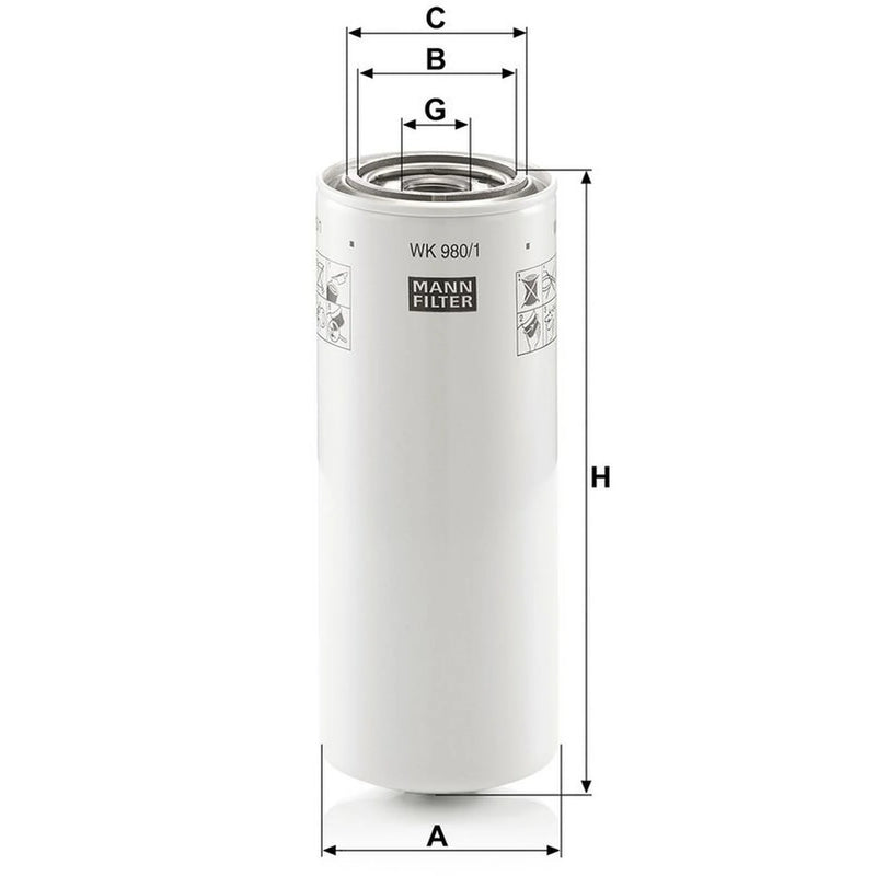 MANN-FILTER Fuel Filter Element WK 980/1
