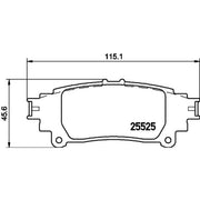 DON Rear Brake Pad Set PCP1576