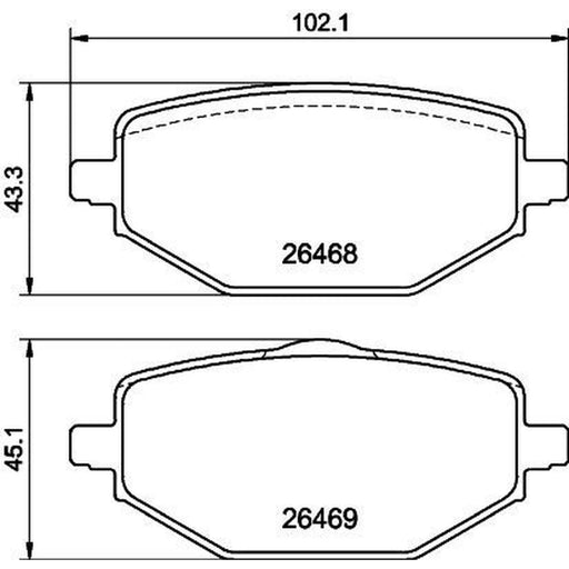DON Rear Brake Pad Set PCP2063