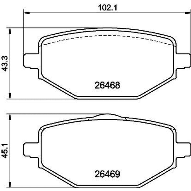 Mintex Rear Brake Pad Set MDB3504