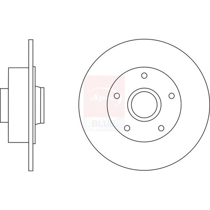 Apec 2 x Solid Rear Brake Discs SDK6678-x2