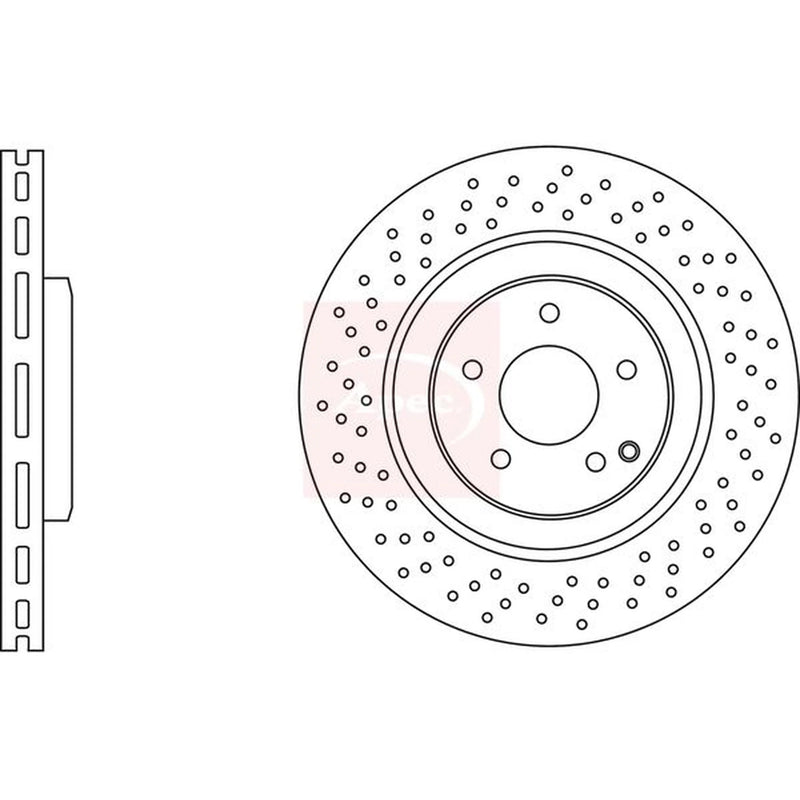 Apec 2 x Vented Front Brake Discs DSK3638-x2