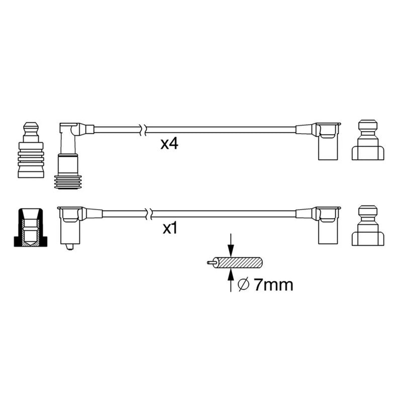 Bosch Ignition HT Lead Cable Kit 0 986 356 377