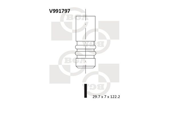Bga Engine Intake Valve Head 122.2mm V991797