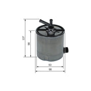 Bosch Fuel Filter Element F 026 402 059 OE 16400ES60A 16400ES60D 16400LC30A