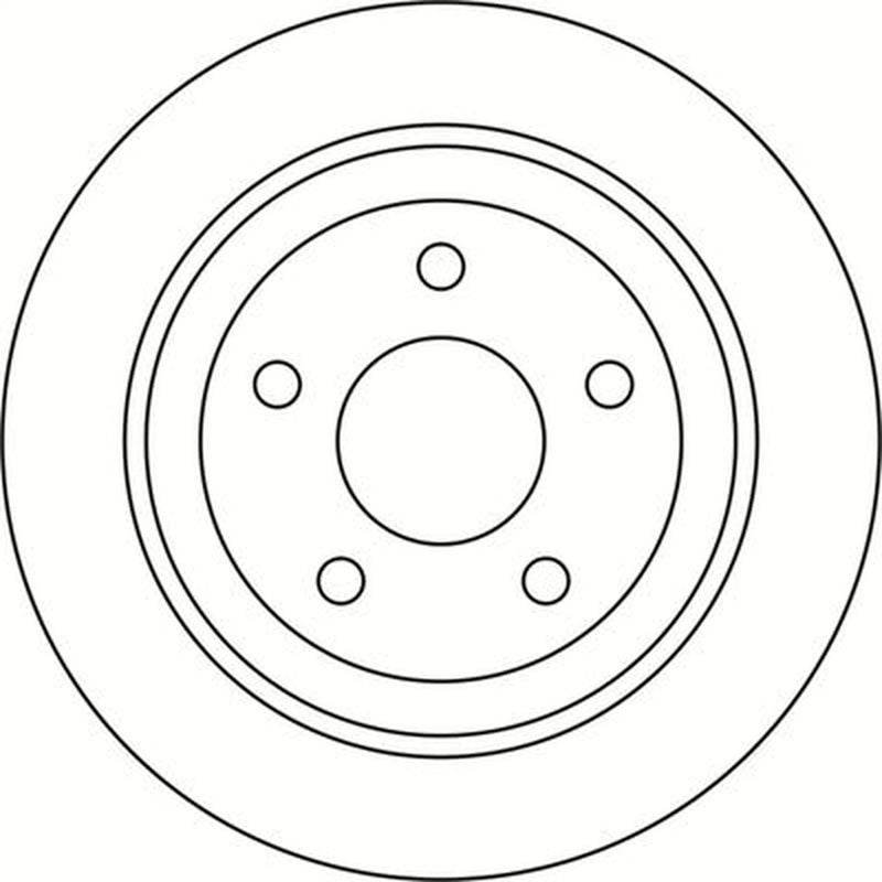 Abtex 2 x Solid Rear Brake Discs BD2214S-x2