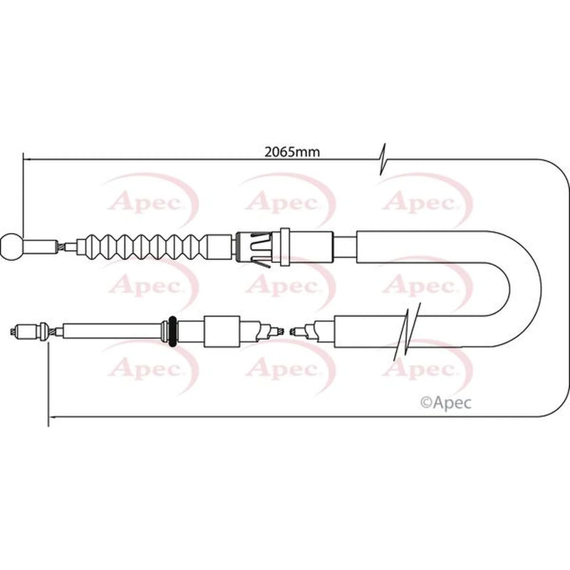 Apec Handbrake Cable Right Rear CAB1047