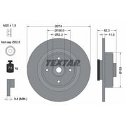 Textar 2 x Rear Brake Discs 92141403-x2