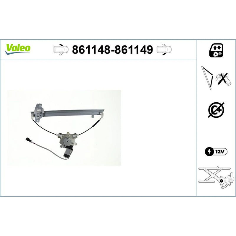 Valeo Electric Window Regulator Lifter Right Front 861149