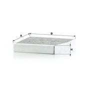 MANN-FILTER Cabin Air Filter (Pollen Filter) below the glove CUK 26 007