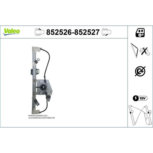 Valeo Electric Window Regulator Lifter Left Front 852526