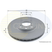 Comline 2 x Vented Front Brake Discs ADC1105V-x2
