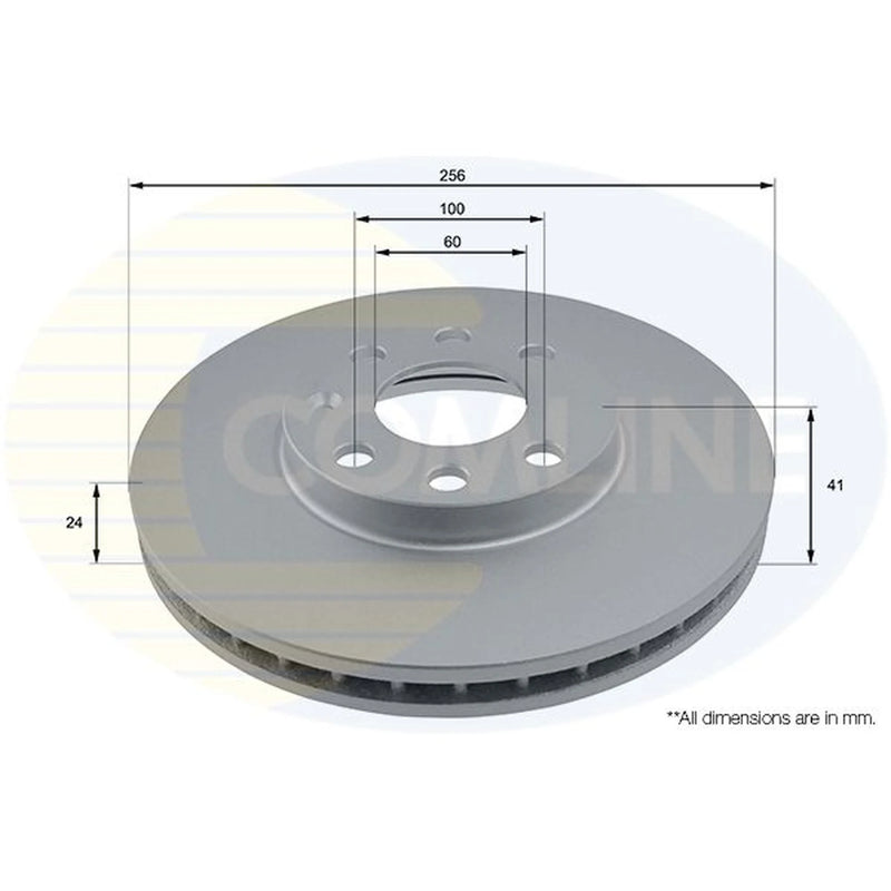 Comline 2 x Vented Front Brake Discs ADC1105V-x2