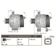 Denso Car Alternator 12V fits Nissan Interstar 2002 on