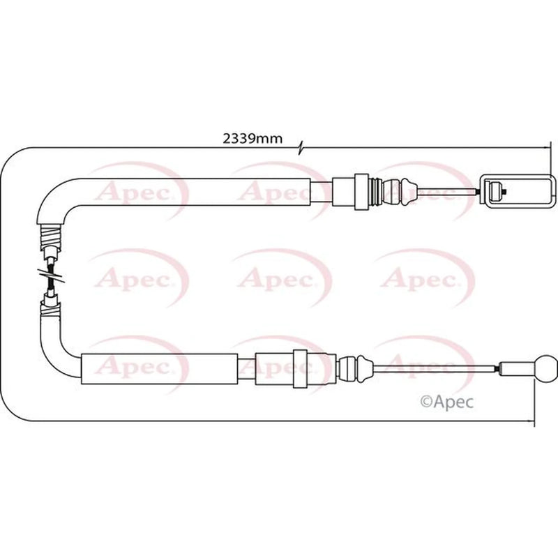 Apec Handbrake Cable Right Rear CAB1056
