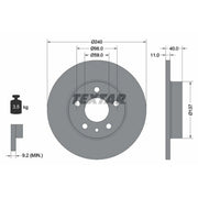 Textar 2 x Solid Rear Brake Discs 92083303-x2