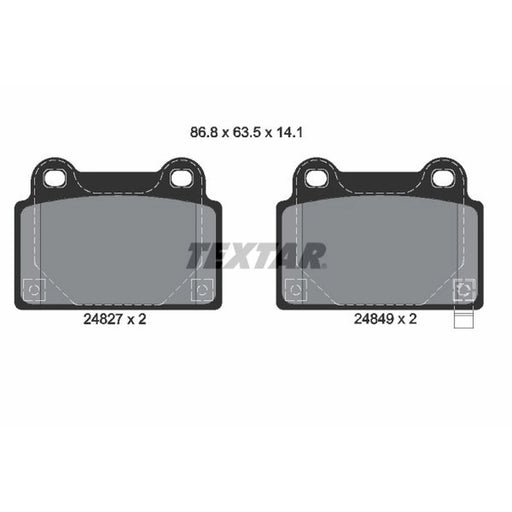 Textar Rear Brake Pad Set 2482701