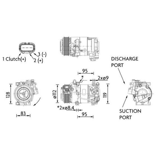 Mahle Air Conditioning Compressor ACP 1460 000P