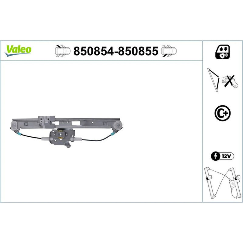 Valeo Electric Window Regulator Lifter Right Rear 850855