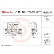 Brembo Brake Caliper Assembly Front Right FBR049