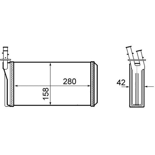 Mahle Heater Matrix Core Heat Exchanger AH 63 000S