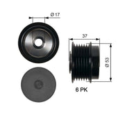 Gates Alternator Overrunning Freewheel Clutch OAP7015