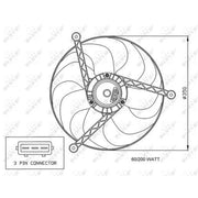 NRF Engine Cooling Fan 47057