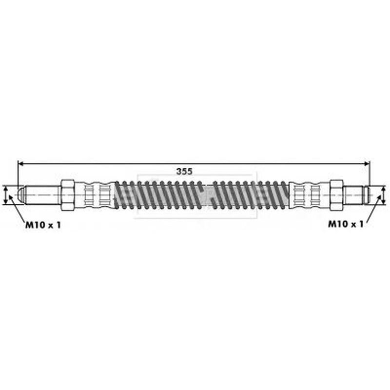 Borg & Beck Brake Hydraulic Hose Line Rear Right BBH6389
