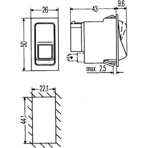 Hella Electrical Switch 6RH 004 570-311