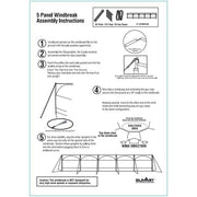 5 Panel Wind Break Screen Windbreaker 8.35m x 150cm Green - Summit - Van Life Living